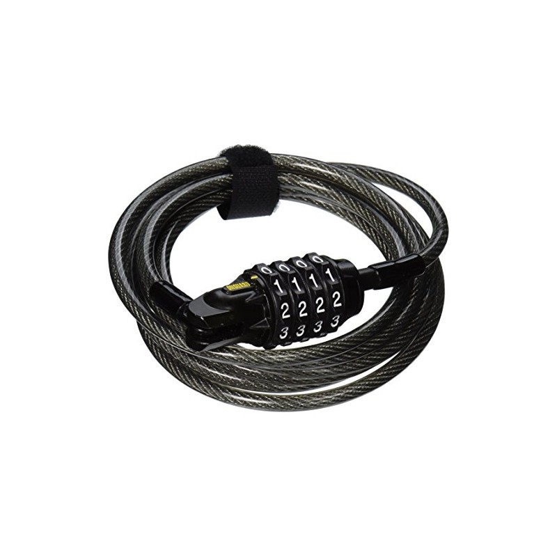 ONGUARD 8062 Terrier 6mm x 7' Combination Lock Black