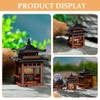 Happyyami Mini Pagoda Statue Zen Garden Meditation Mini Chinese Pavilion