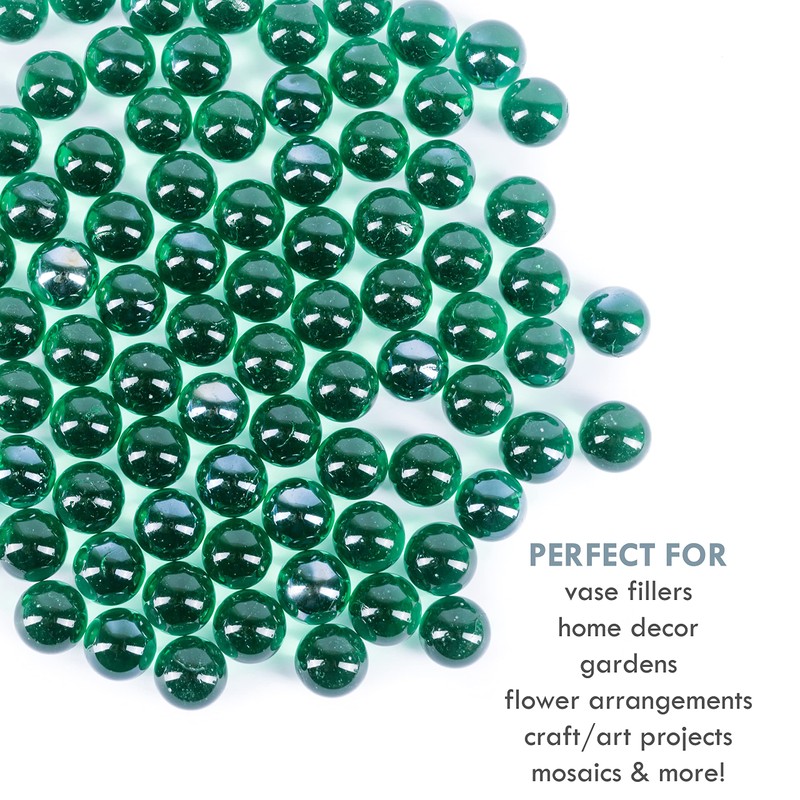 Galashield Green Marbles for Vases | Glass Beads Bulk Fillers,