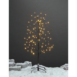 Lightshare 3Ft 112L Lighted Star Light Tree, Bright Warm White, Brown Branch