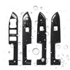 4 Pcs Door Window Control Panel Cover Carbon Fiber Style
