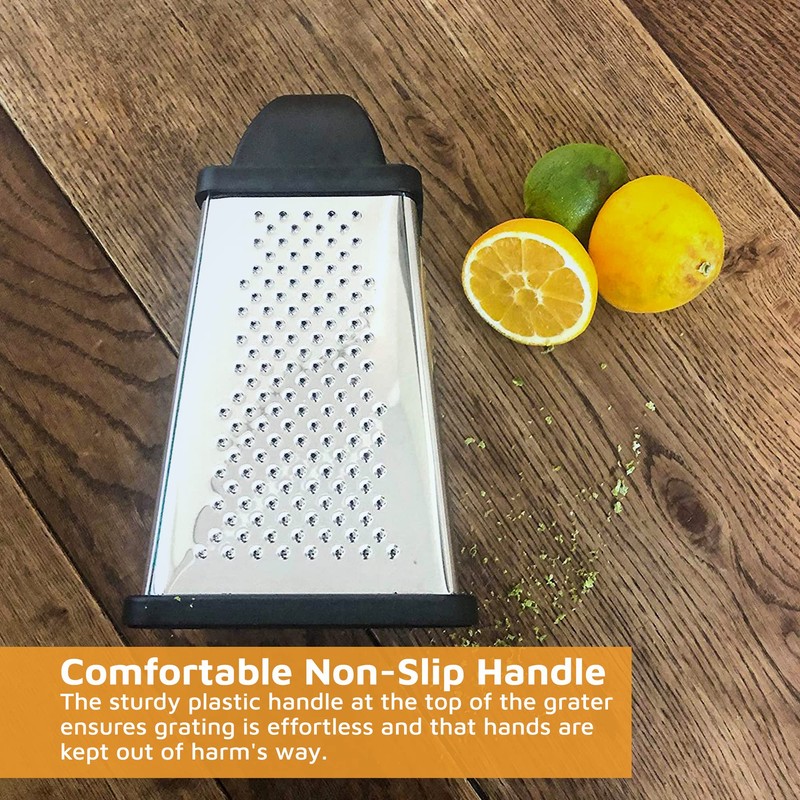 Four-Sided Cheese Grater - Box Grater, Parmesan Cheese Grater, Hand