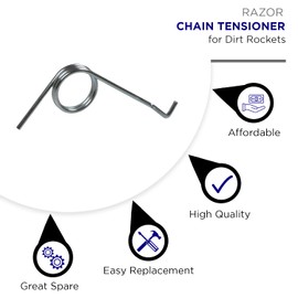 AlveyTech Chain Tensioner Spring - Replacement fits The Razor RSF350/RSF650 Electric Sport Bike, E300 (V36+), Single Replacement for E-Scooters, Mini Speed Dirt Bikes, Trike, Quad and Go-Kart 1-Pack