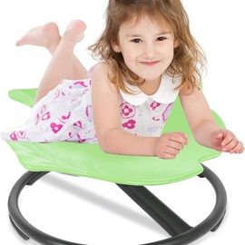 sensory spin chair for adults,Indoor Balancing Chair Kids Swivel Chair Sensory Toy ADHD Anxiety Tools,Body Coordination Balance Training:_Fish Swivel Chair/Light blue