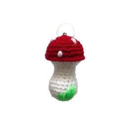 Znet3D Crochet Plush Keychain - Keychain Accessory - Mushroom - Handmade Keychain Amigurumi