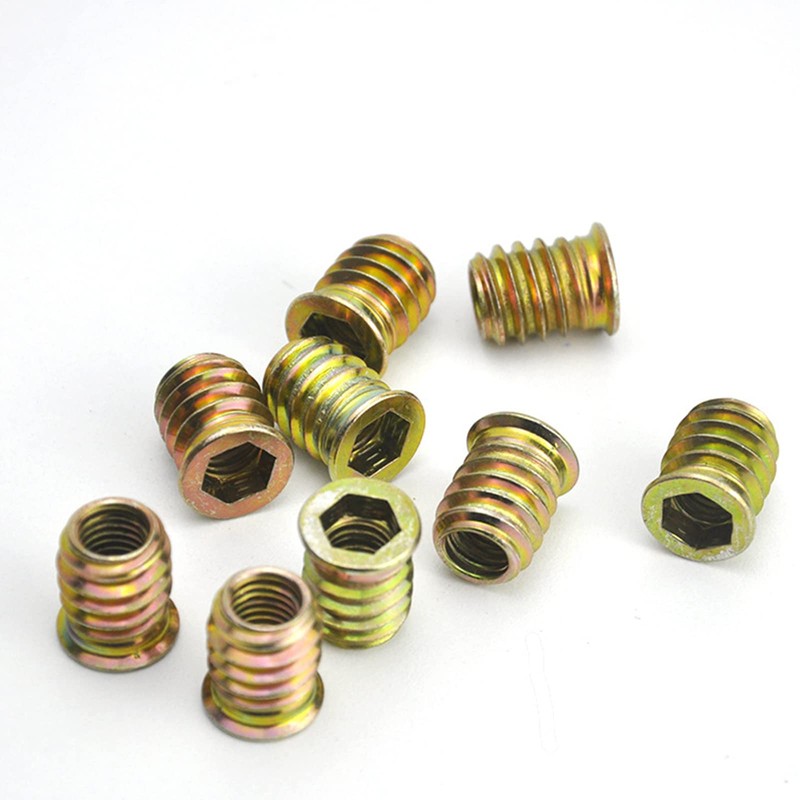 AcbbMNS 20Pcs M10 x 20mm Threaded Inserts Nuts Furniture Screw