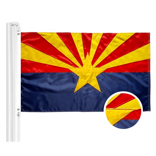 WINBEE Arizona State Flag 3x5 Ft - Double Sided Embroidered,