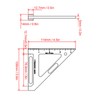 Woodworking Triangle Ruler Aluminium Alloy British System Measuring Tool for