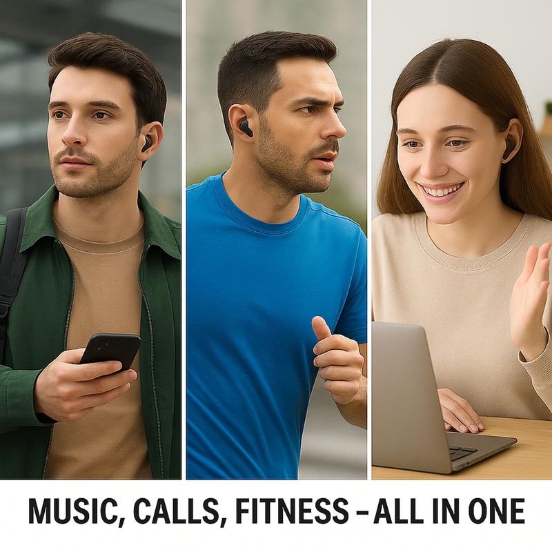 Scanmarker Bluetooth Wireless Earbuds with Microphone, 8 Hours Playtime, 32
