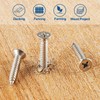 ANCHOREASE #8×5/8″ Wood Screw 350Pcs, 304 Stainless Steel Screws, Flat