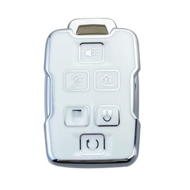 Yuebutor Key Fob Cover Case Compatible with Chevy Silverado 1500 2500HD 3500HD Tahoe Suburban Colorado Canyon GMC Sierra Yukon Accessories Shell Protector (White-Single Set)