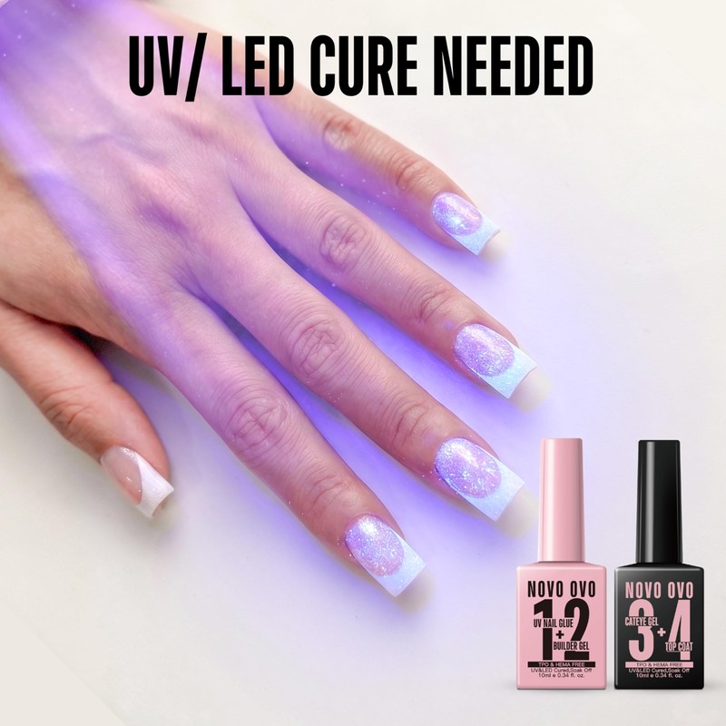 NOVO OVO UV Nail Glue (Also Work as Builder Gel)