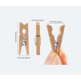 100 x Mini Pegs 25 mm Mini Pegs Clothes Pegs Wooden Pegs Small for Photo Wall Packaging Guest Gift Mini Decorative Pegs Wooden Clothes Pegs Small Wooden Clips