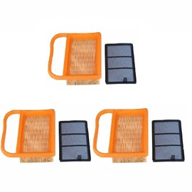 SagaSave 3 Pack Air and Fuel Filter Service Kit, Lawn Mower Air Filter Replacement Parts for Stihl TS410 TS420 TS480 TS500i