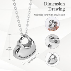 DiDiBirDi 6 Small Cremation Urns for Ashes with 1 Ashes Necklaces,small urns for human ashes Stainless Steel Funeral Small Ashes Keepsake,Mini cremation urns for human ashes