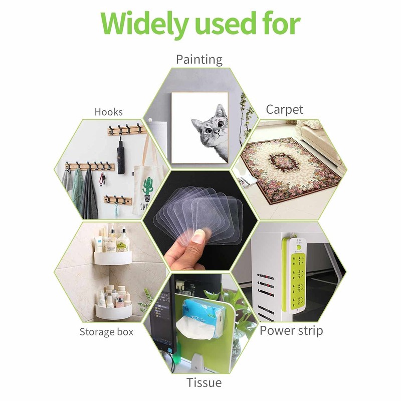 MILEQEE 10PCS Large Double Sided Adhesive Pads for Mounting, 2.36in