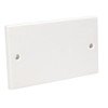 Axiom Ultimate Flat Single/Double Blank Blanking Plate Standard White Cover Plate Cover Plugs Socket Flush, White (Double (2 Gang), Pack of 1)