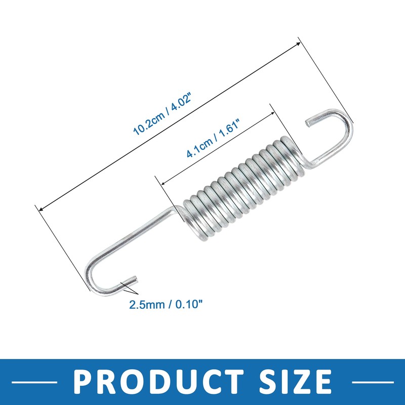 A ABSOPRO Motorcycle Side Mount Stand Spring for GS125 Silver