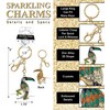 Aqua79 Toucan Keychain - Brown Sparkling Rhinestones Charm, Fashionable Stylish