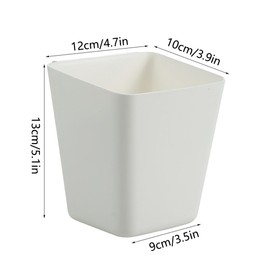 Pegboard Cup, Square Pegboard Wall Organizer with Hooks, Pegboard Storage Box for Garage, Office, Workshop, Workbench, White, Pack of 6