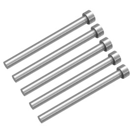uxcell 5Pcs Straight Ejector Pins, 7mm (0.28") Dia. SKD61 Round Tip Punch 100mm (4") Long for Mechanical Maintenance
