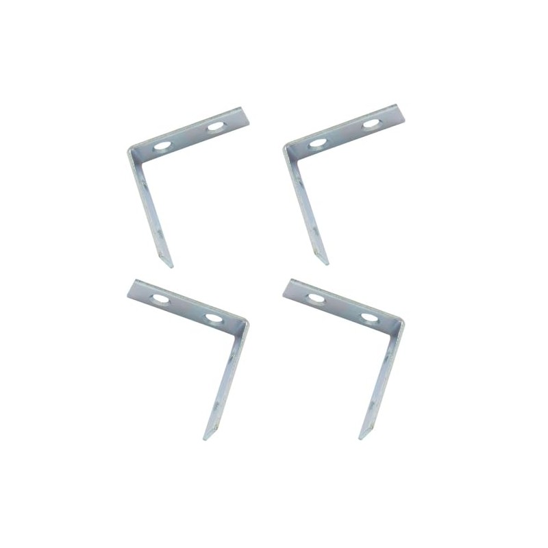 Merriway BH05146 (4 Pcs) Corner Brace Bracket Plates, BZP 40mm