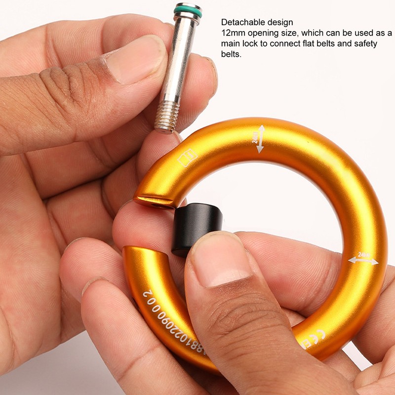 Rappel Ring 12mm Opening Detachable Climbing Connector Belay for Rock