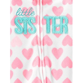 Simple Joys by Carter's - Juego de 2 unidades, forro polar para dormir y jugar, color rosa, panda/corazones, 0-3 meses