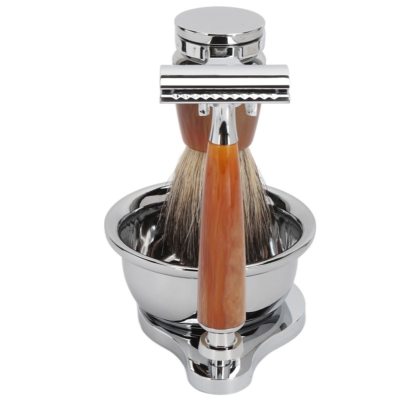Safety Men Grooming Set Trimming Soap Stand Bowl Beard Brush