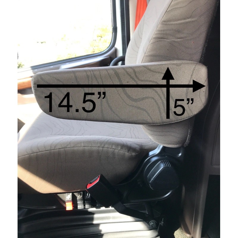 VOLVO VNL ARMREST COVERS SET FOR YEAR MODELS 2004-2018 (BLACK