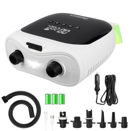 Paddle Board Pump 20PSI SUP Pump, Portable Electric Air Pump Quick Inflate & Deflate SUP Air Pump for Stand Up Paddle Boards, Kayak, Tent (White)