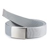 Ladeheid Men's Belt Male Fabric Belt Hessian P90, silver