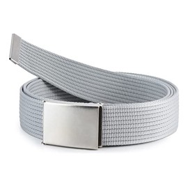 Ladeheid Men's Belt Male Fabric Belt Hessian P90, silver