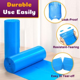 Cat Litter Refill Bags Compatible with Genie Easy Roll Litter Bin, Long Lasting Cat Bag, 7-Layer Odor Control, Leak-Proof & Easy-Tear Design, Extra Waste Refills Bag 2 Rolls - 50 Bags
