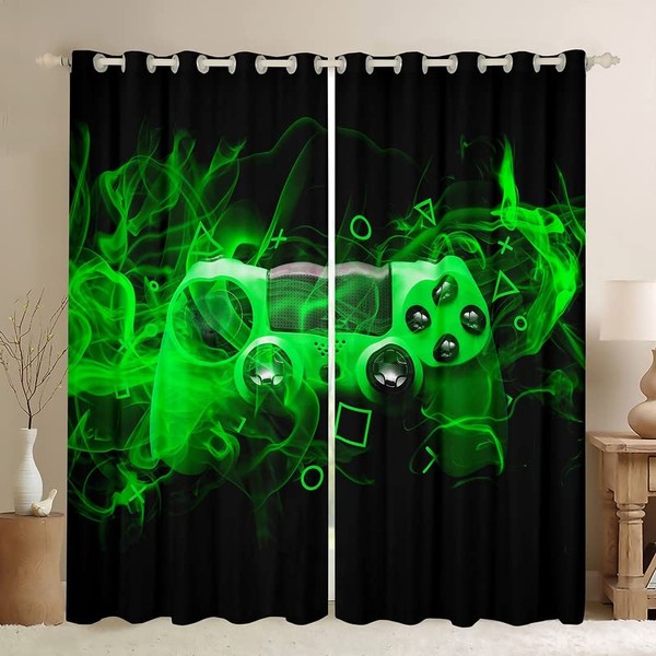 Feelyou Gaming Curtain Kids Gamer Curtains for Boys Girls Game