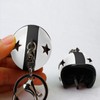 Raheem Motorcycle Keyring with Star Keyring Motorcycle Helmet Keyring Helmet