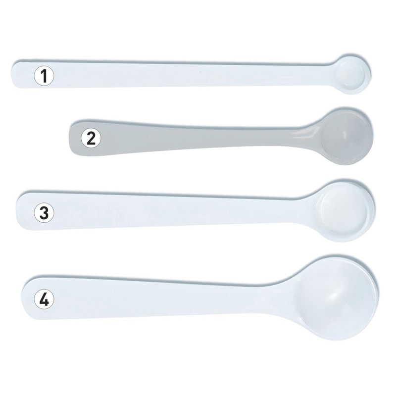 Dosierlöffel | Milligramm-Messlöffel 4er Set | genaue Dosierung | mg-Messlöffel