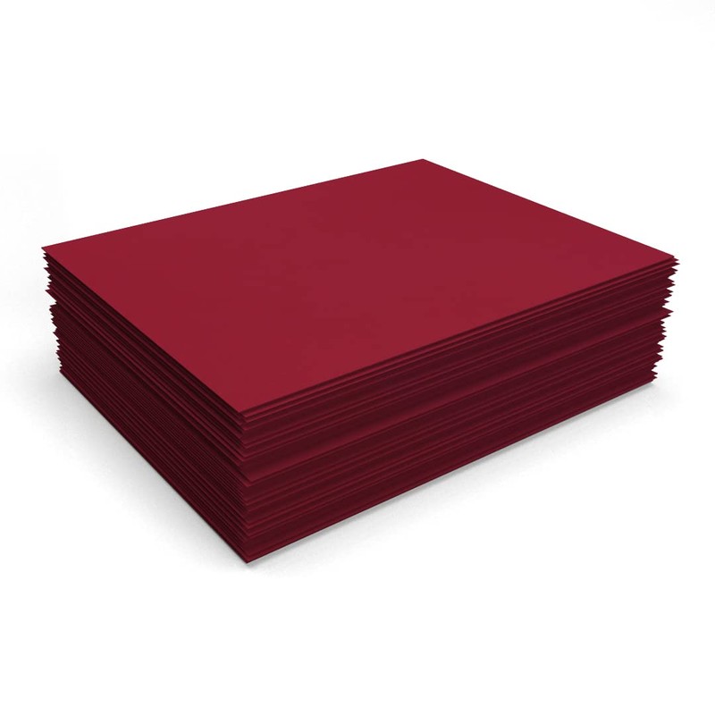 8 1/2 x 11 Cardstock - Garnet Red (50 Qty.)