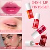 Lip Tint Korean Stain Set, 4 Colors Tinta Para Labios