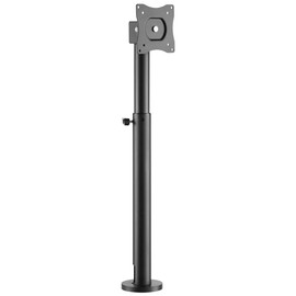Mount-It! Point-of-Sale Register Stand for Checkout Stations and Screens with VESA Patterns | Height Adjustable Pole with Bolt-Down Base, VESA 75, 100 Compatible