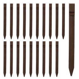 Plastic Ground Stakes, 25CM Heavy Duty Landscape Edging Stakes, Landscape Edging Stakes, Tent Pegs Spikes for Outdoor Garden Lawn Edging Terrace Board Tents (20, Brown)