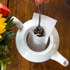Finum Disposable Paper Tea Filter Bags for Loose Tea, White,