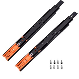 16 Inch Soft Close Drawer Slides 2 Pairs Ball Bearing Drawer Glides 3 Section Full Extension Rails Track 100 Lb Capacity