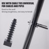 Biqing 100PCS Black Cable Tie Mounts, Up to 9mm Width,