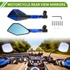 HOPESPANNER Universal Motorcycle Rear View Mirrors Adjustable Bar End Side