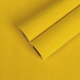 CHIHUT Yellow Soft Felt Velvet Fabric Roll 12”x100” Self Adhesive Velvet Flocking Liner for Jewelry Drawer Thick Felt Drawer Liner for Bedroom Dresser Velvet Wallpaper Peel and Stick for Art Crafts