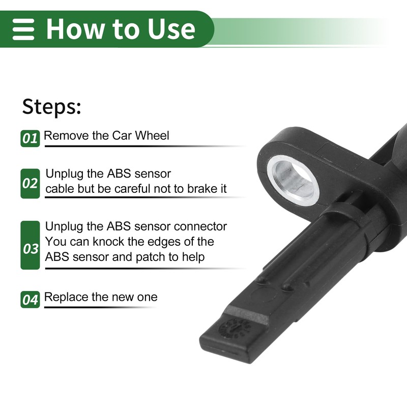 Motoforti ABS Wheel Speed Sensor Rear Right ABS Sensor Anti-lock
