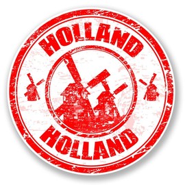2 x 10cm/100mm Holland Window Cling Sticker Car Van Campervan Glass #6690