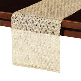 AHHFSMEI Natural Paper Braided Tablerunner 60 Inches Long for Dining Tables Farmhouse Rustic Table Runner Indoor & Outdoor(Beige 60)