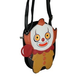 Cute 'N Creepy Clown Vinyl Shoulder Bag Crossbody Novelty Purse Fashion Bag